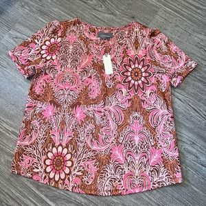 NWT Anthropologie Demeter Paisley Tee